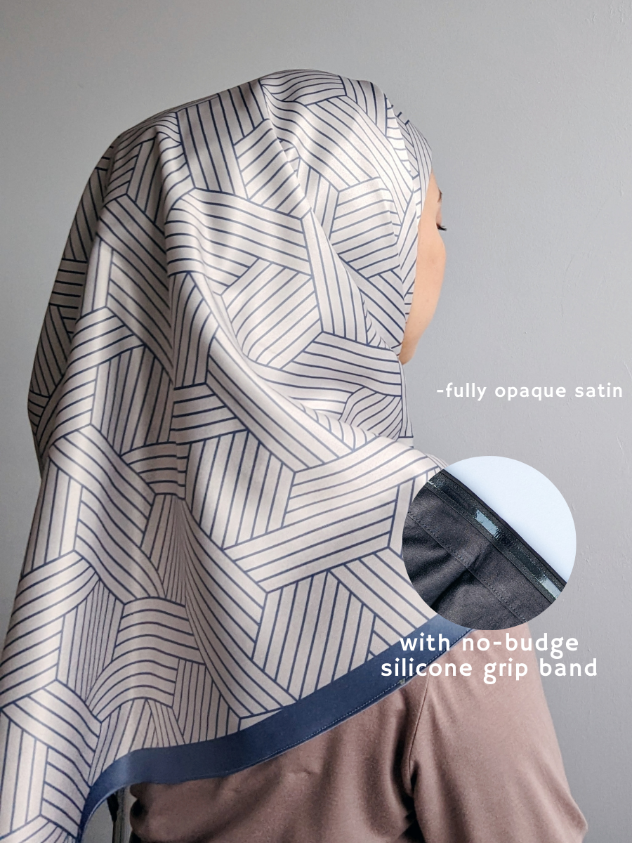 Geometric Bawal Instant Satin Hijab Prints