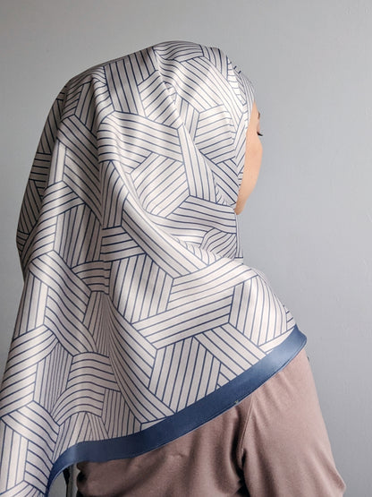 Geometric Bawal Instant Satin Hijab Prints